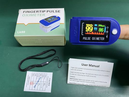 Tragbarer Fingerspitzen-HandPulsoximeter Farbbleischirm-Digital