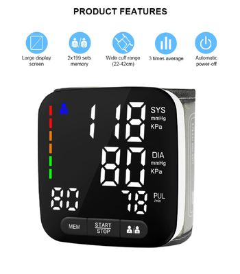 Tragbarer Digital-Handgelenk-Blutdruck-Monitor-Gesundheit Sphygmomanometer genau