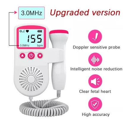 Tragbar 	Fötaler Doppler-Herz-Monitor-Baby-Taschen-Doppler-Monitor für Schwangerschaft