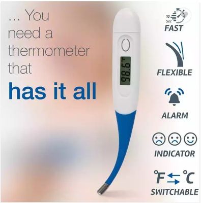 LCD zeigen schnell 2 Sekunden prüfen Baby-Digital-Temperatur-Thermometer elektrisches Plastik-Soem an