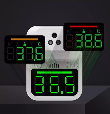 Treten Sie nicht Temperatur-Thermometer-mit dem an der Wand befestigten Infrarotstirn-Augenblick LED Digital in Verbindung, der Anzeige liest