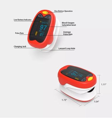 Tragbares Kind OLED scherzt neugeborene Pulsoximeter-wieder aufladbaren Fingerspitzen-Pulsoximeter