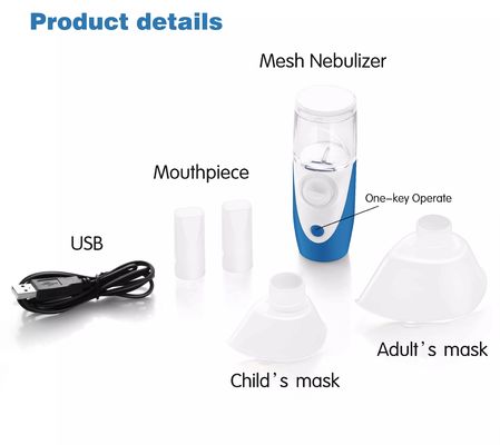 Asthma-tragbare Zerstäuber-Maschine wieder aufladbarer kleiner HandMesh Ultrasonic Nebulizer