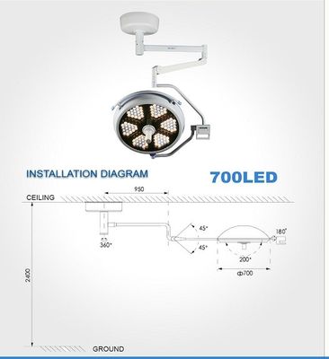 Shadowless Chirurgie-Lampe 700 LED der CER Decken-kleine Chirurgie-LED