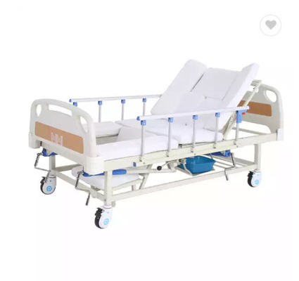 Der Krankenhaus-häuslichen Pflege Multifunction Cama De Manual Medical Krankenpflege-Bett mit Toilette